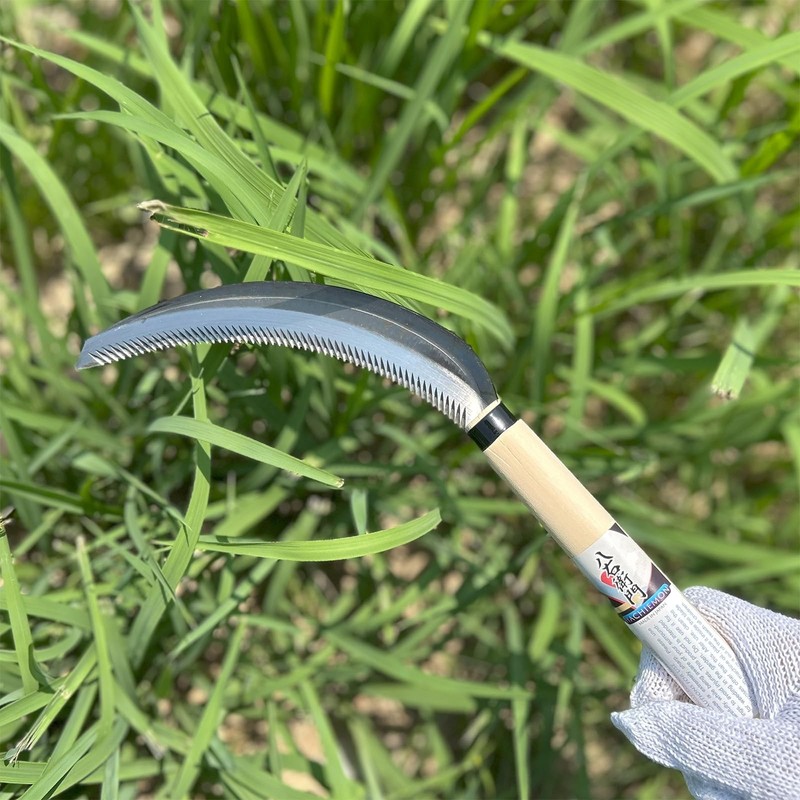 Serrated Sickle Garden Tool for Weeding Compact Japanese Design gallery