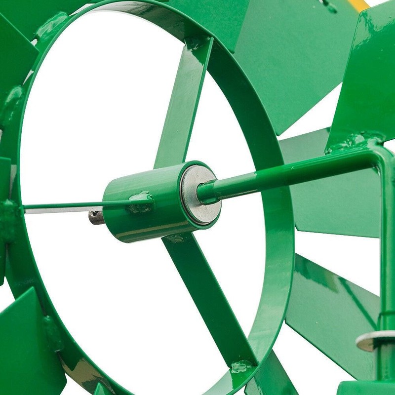 8FT Green Metal Windmill Yard Garden Decoration Weather Rust Resistant Wind Mill gallery