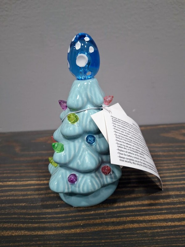 Blue Ceramic Tree LIGHTS UP with Multi-Color Lights 5 x 3 x 2 inch Easter gallery
