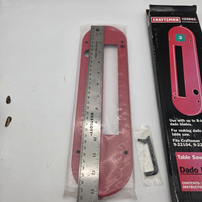 Craftsman Dado/Molding Head Insert 9- 29885 Fits 10in Table Saws gallery