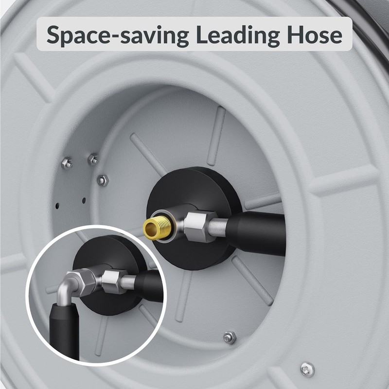 Giraffe Tools Retractable Power Pressure Washer Hose Reel 1/4" x 65 ft, 3200PSI gallery
