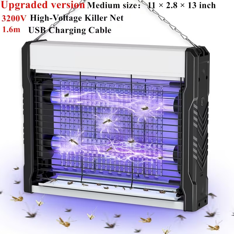 Electric Bug Zapper, Electric Fly Zapper Removable Tray USB Powerful Indoor Bug