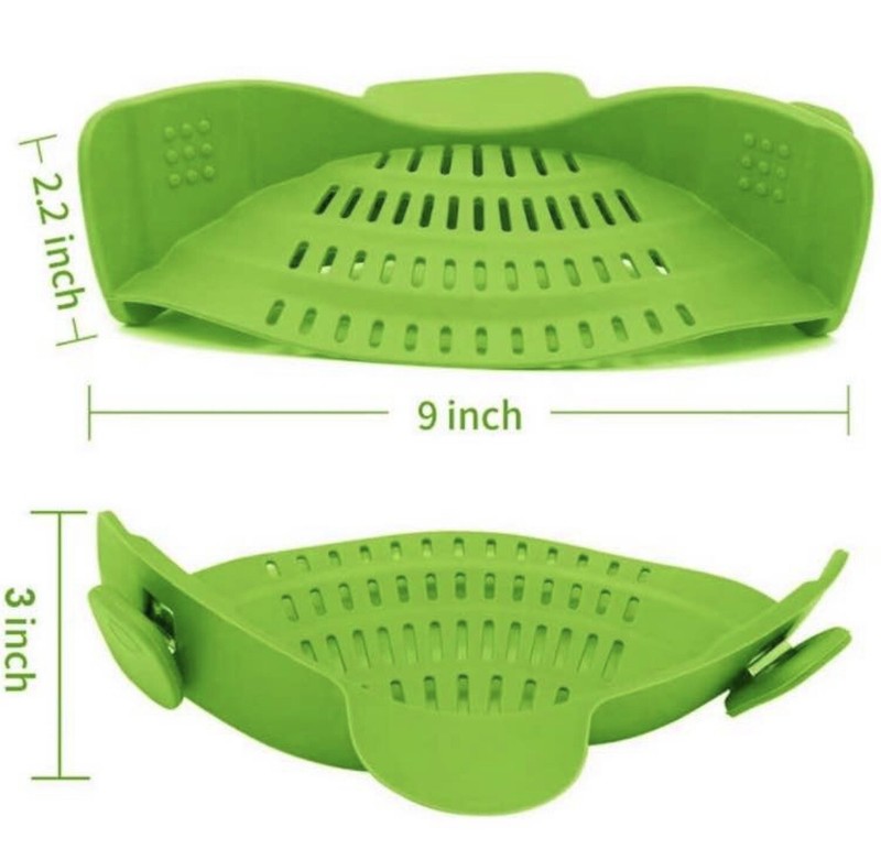 Kitchen Snap Silicone Food Strainer Clip on Colander Heat Resistant Adjustable gallery