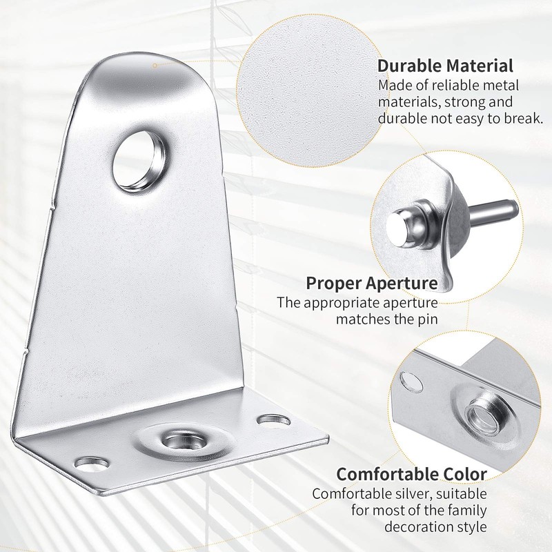 4 Pcs Metal Blind Hold Down Brackets Bottom Rail Holder Replacements gallery
