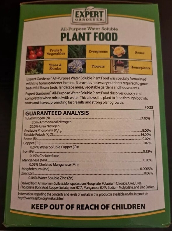 Expert Gardener All-Purpose Water Soluble Plant Food Fertilizer, 1.5 lb. gallery