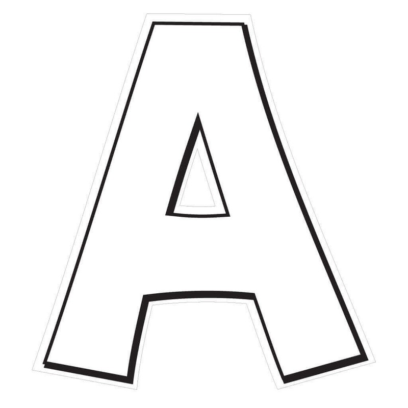 Alphabet Yard Letters, Solid Color with Outline 18" KG, 26 pcs, Stakes Included gallery