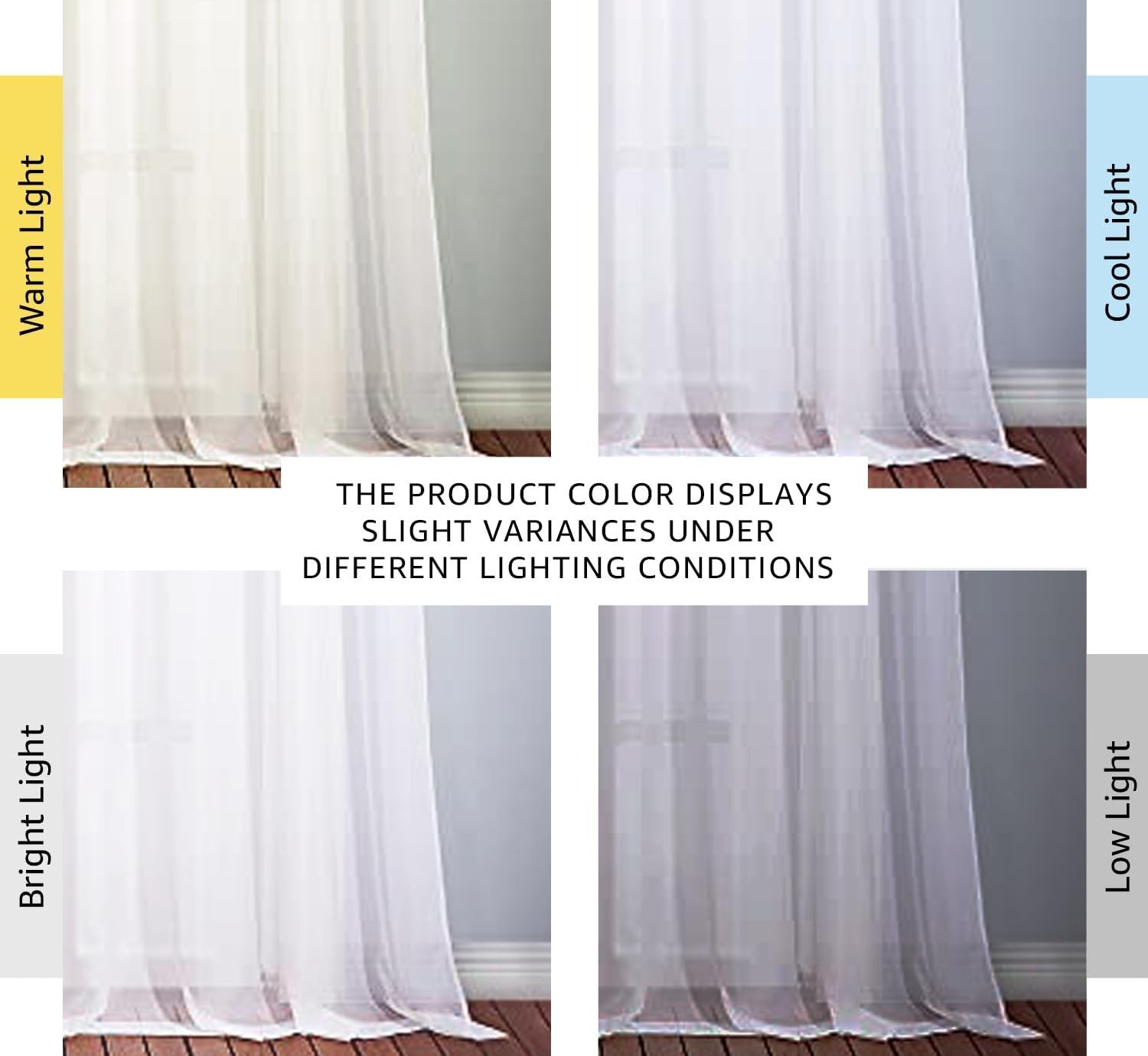 White Sheer Curtains & Drapes 96 inches Long for Living Room - Grommet Top So... gallery