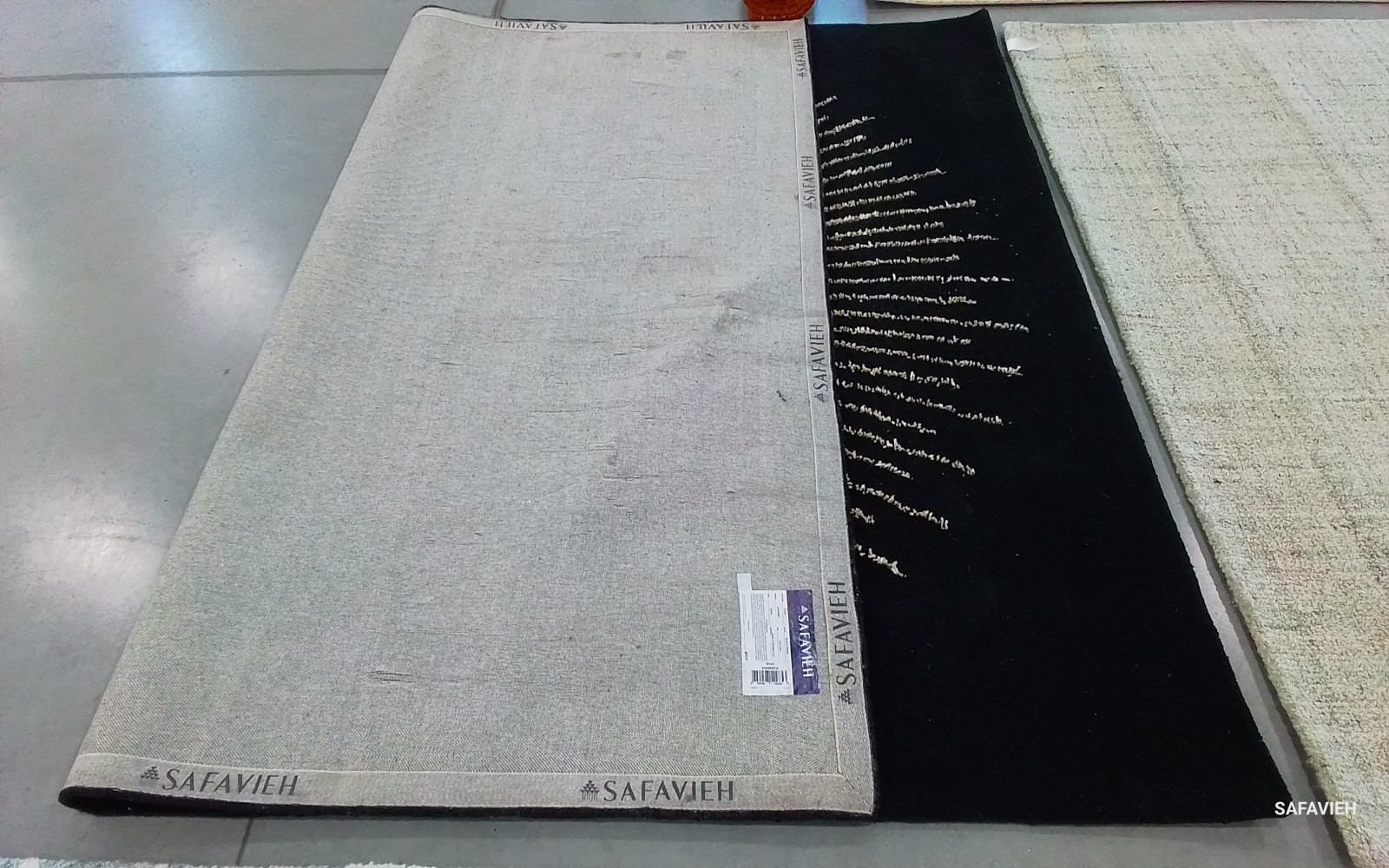 BLACK / BEIGE 7'-6" x 9'-6" Back Stain Rug, Reduced Price 1172777917 SOH655Z-8 gallery
