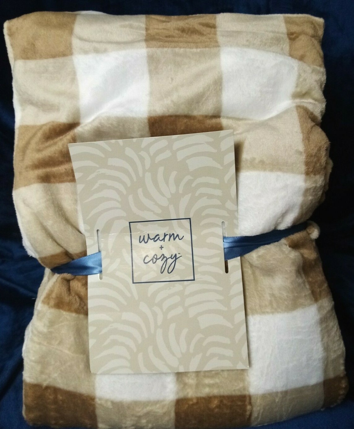 Warm & Cozy Plush Sheet Set 6 piece, Tan Buffalo Check, Full gallery
