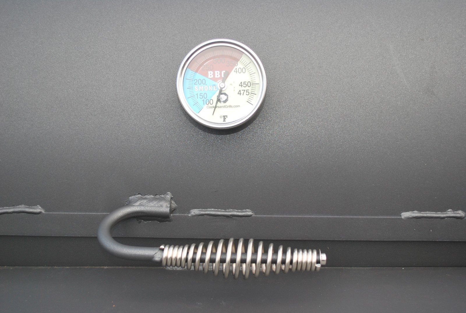 6 inch STAINLESS STEEL SPRING HANDLE BBQ smoker grill pit wood furnace stove gallery