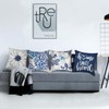 Decorative Throw Pillow Covers Set of 4 Blue Pillow 18"L x 18"W Blue-floral gallery