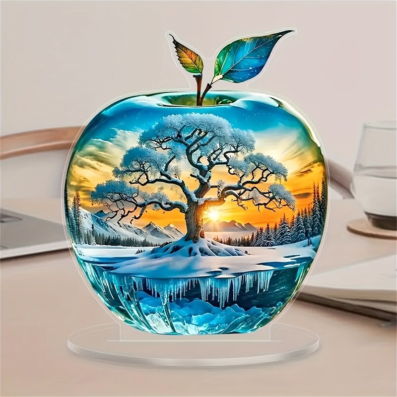 Boho Sunset Apple Tree Acrylic Desktop Decoration 2D Flat Inspiration Theme gallery