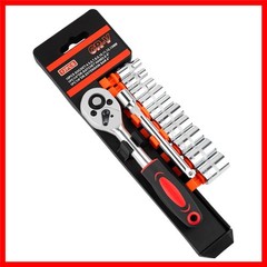 12PCS 1/4 Inch Drive Socket Set, Mini Ratchet Socket Wrench Set, Small M