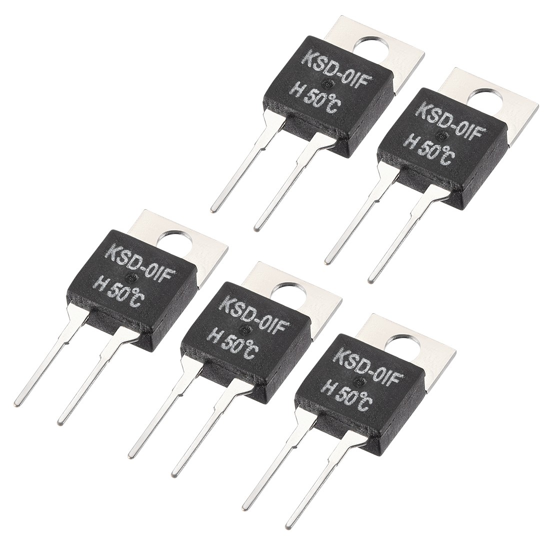 5Pcs KSD-01F Thermostat Temperature Controller 50℃ NO Normal Open gallery