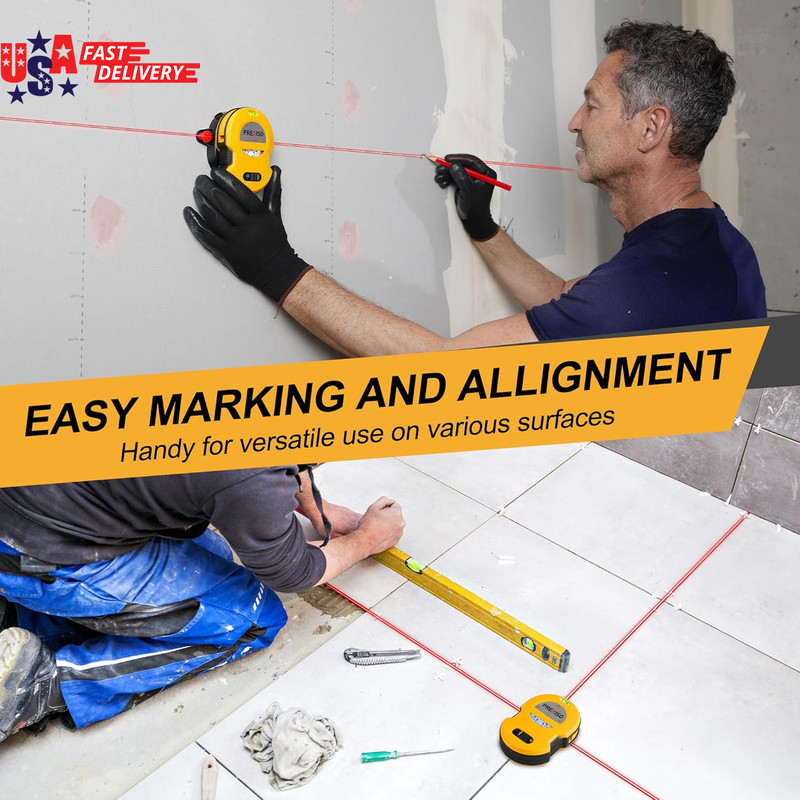 Multi Surface Laser Level LED Light Vial, 30Ft Horizontal & Vertical Line Laser gallery
