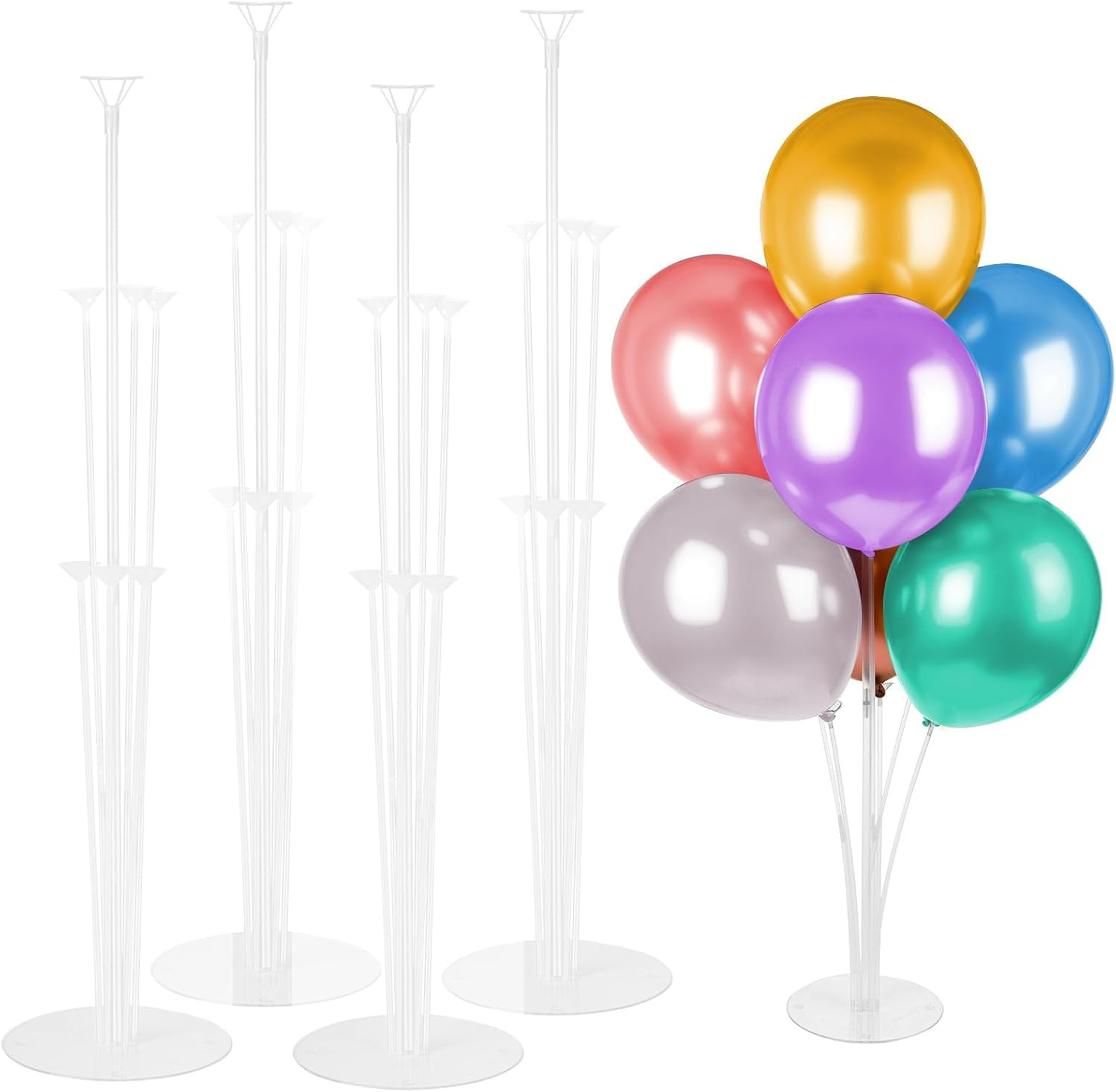 Balloon Stand Kit 4 Sets Balloon Arch Stand with Base and Balloon Sticks for Chr gallery