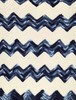 Afghan NEW Handmade Crochet Throw 41” x 45” Chevron Design Multi Blues /White gallery