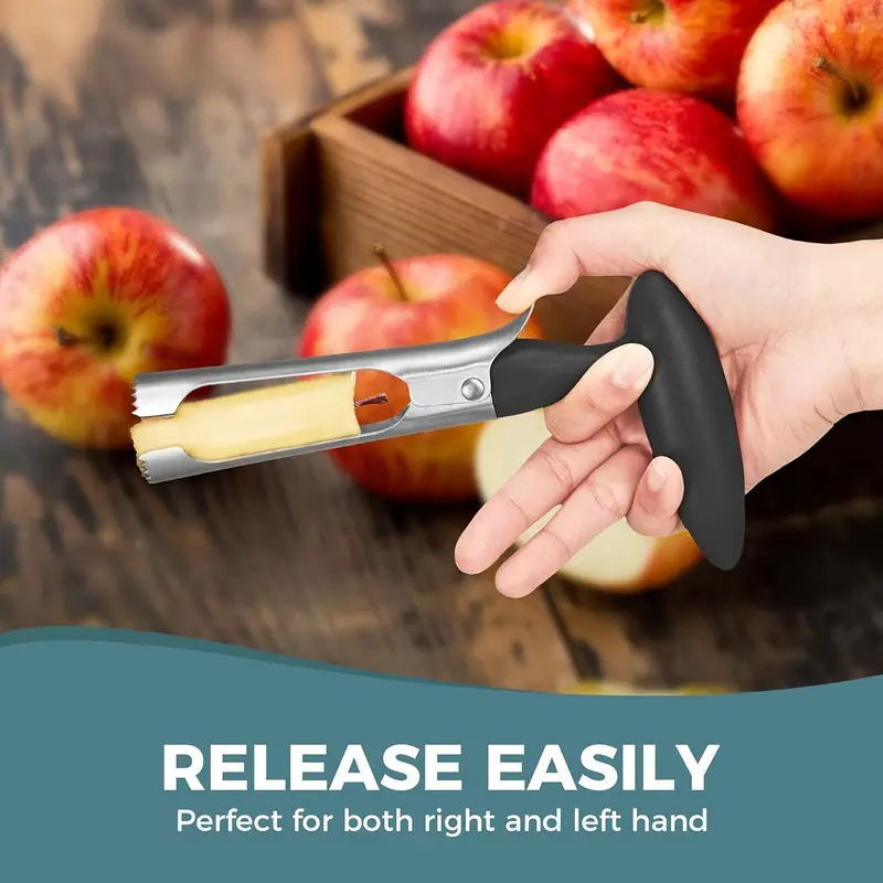 Fruit Apple Corer Pear Tools Stainless Steel Kitchen Twist Easy Core Remover US gallery