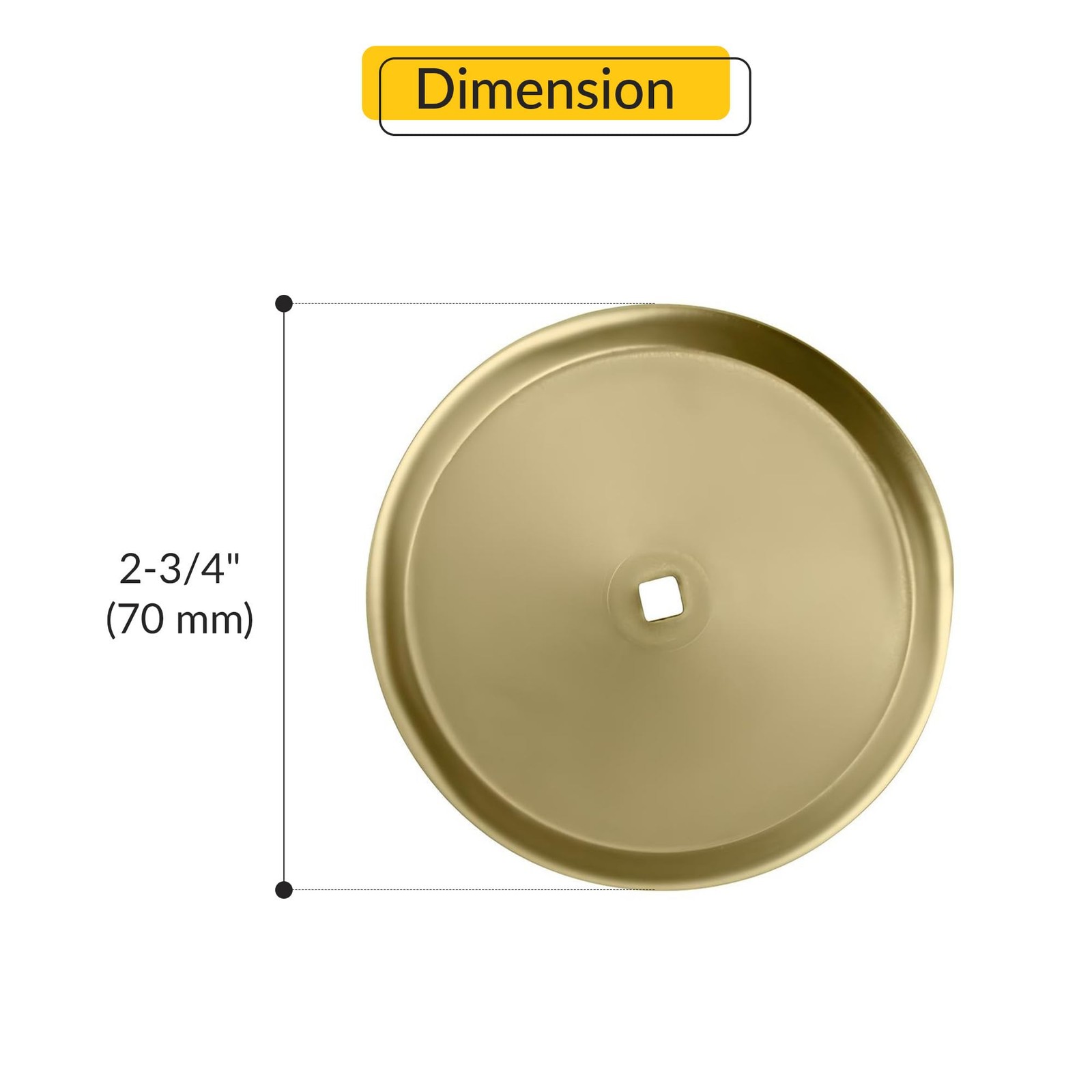 Closet Back Plate Metal Material, Polished Brass Finish, 2-3/4" Diameter for ... gallery