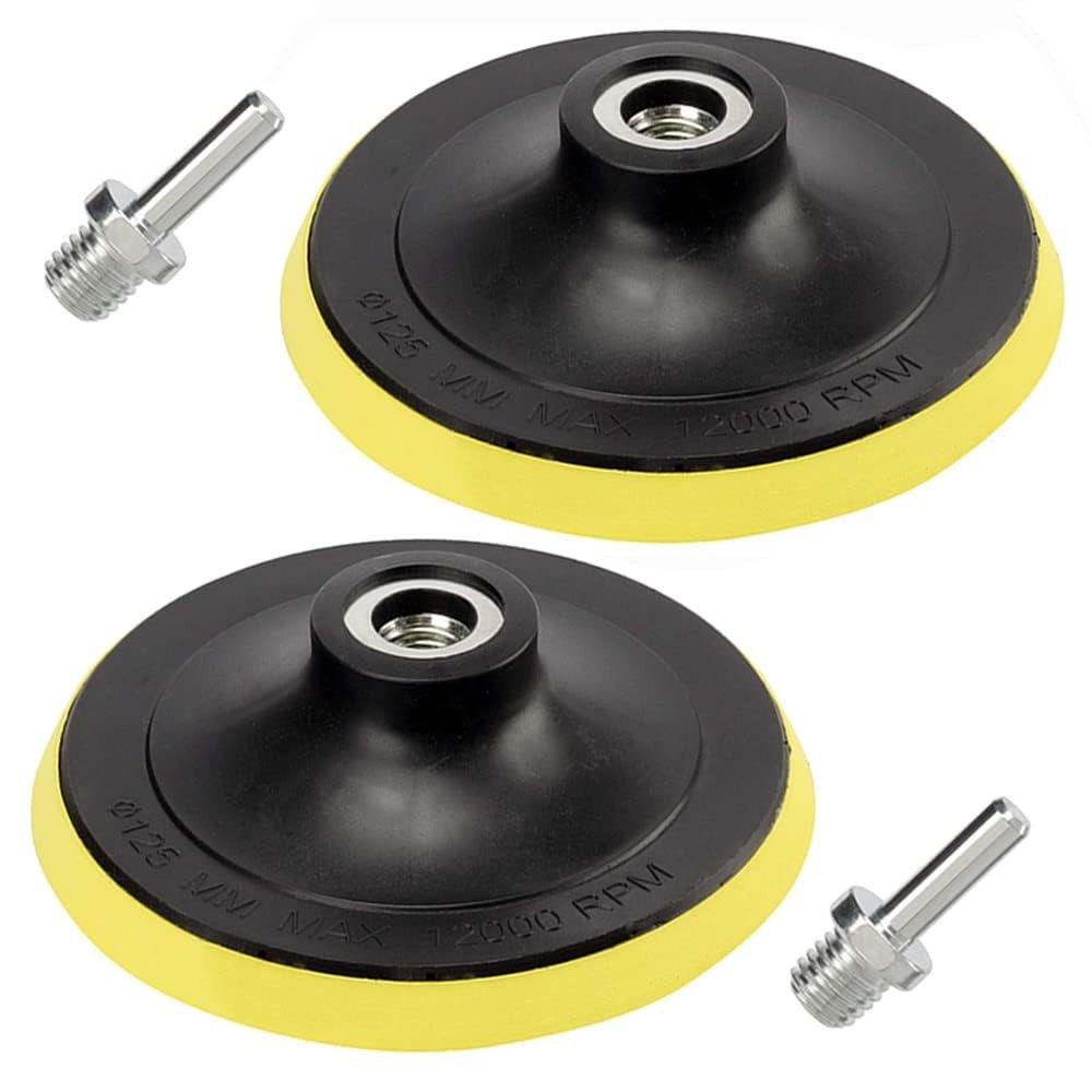 2 Pack 5 Inch Hook and Loop Backing Pad Sanding Holder Polishing Backer Plate gallery