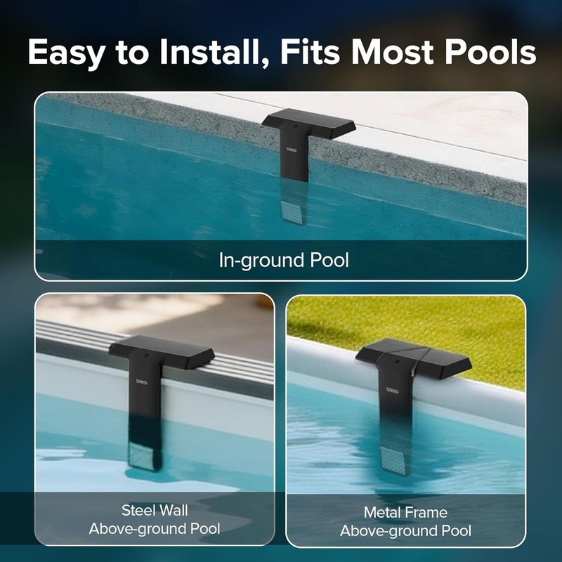 SANSI Solar Pool Side Light RGB Inground & Above Ground Pond Fountain Lamp IP68 gallery