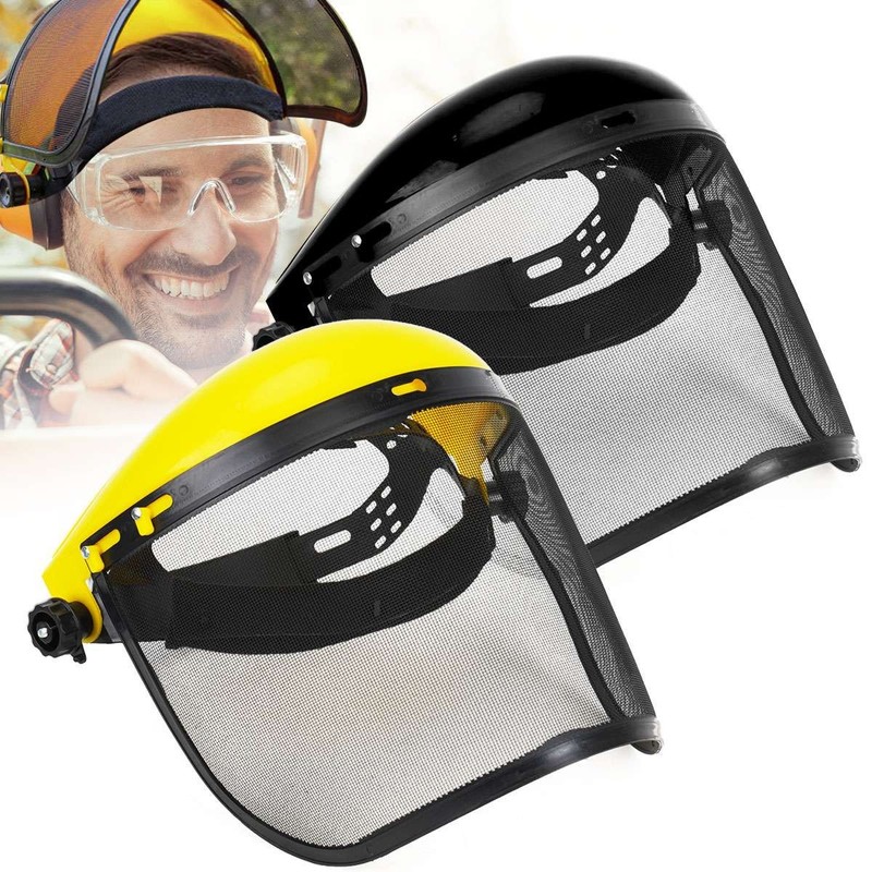 Farm Garden Mowing Protection Mesh Face Shield Protective Mask Safety Helmet 11" gallery