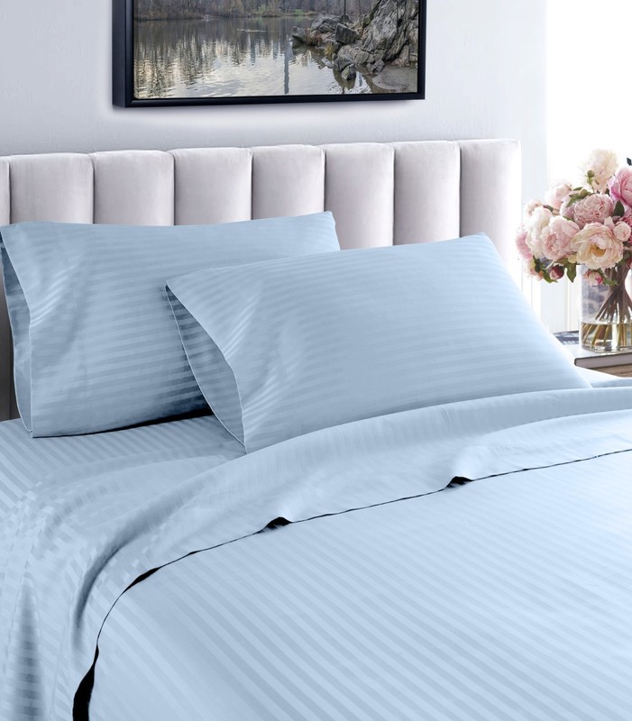 Fresh Home 1000 Thread Count 100% Cotton Striped Deep Pocket Sheet Set gallery