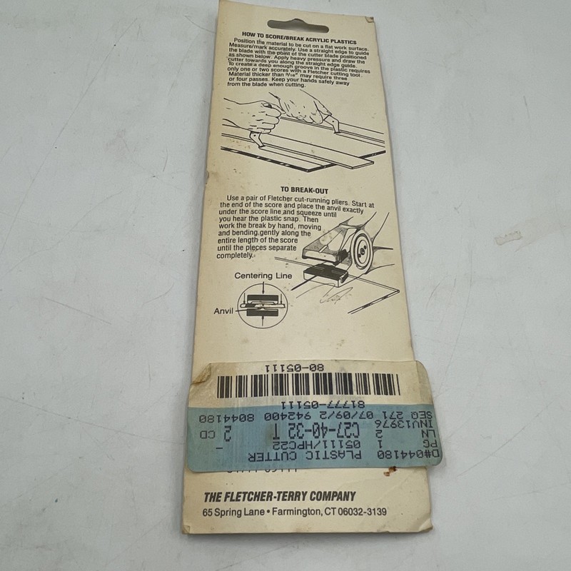 Fletcher Score Mate Plastic Cutter 05-111 (HPC-22) Vintage - Made in USA gallery