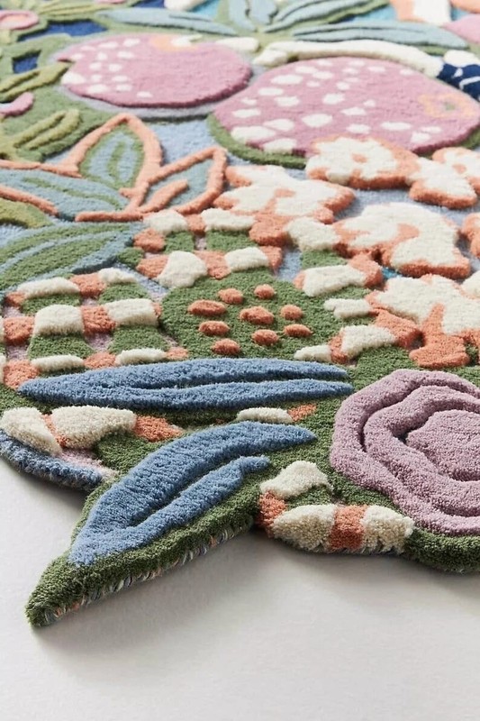 Swirl Irregular Hand Tufted Carpet |Handmade Area Rug|3x5|6x9 gallery