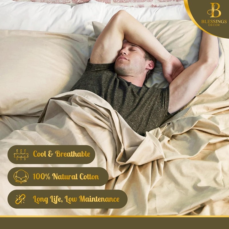 Cotton Bedsheets Premium Hotel Quality 600 Thread Count 100% Sateen Weave Smo... gallery