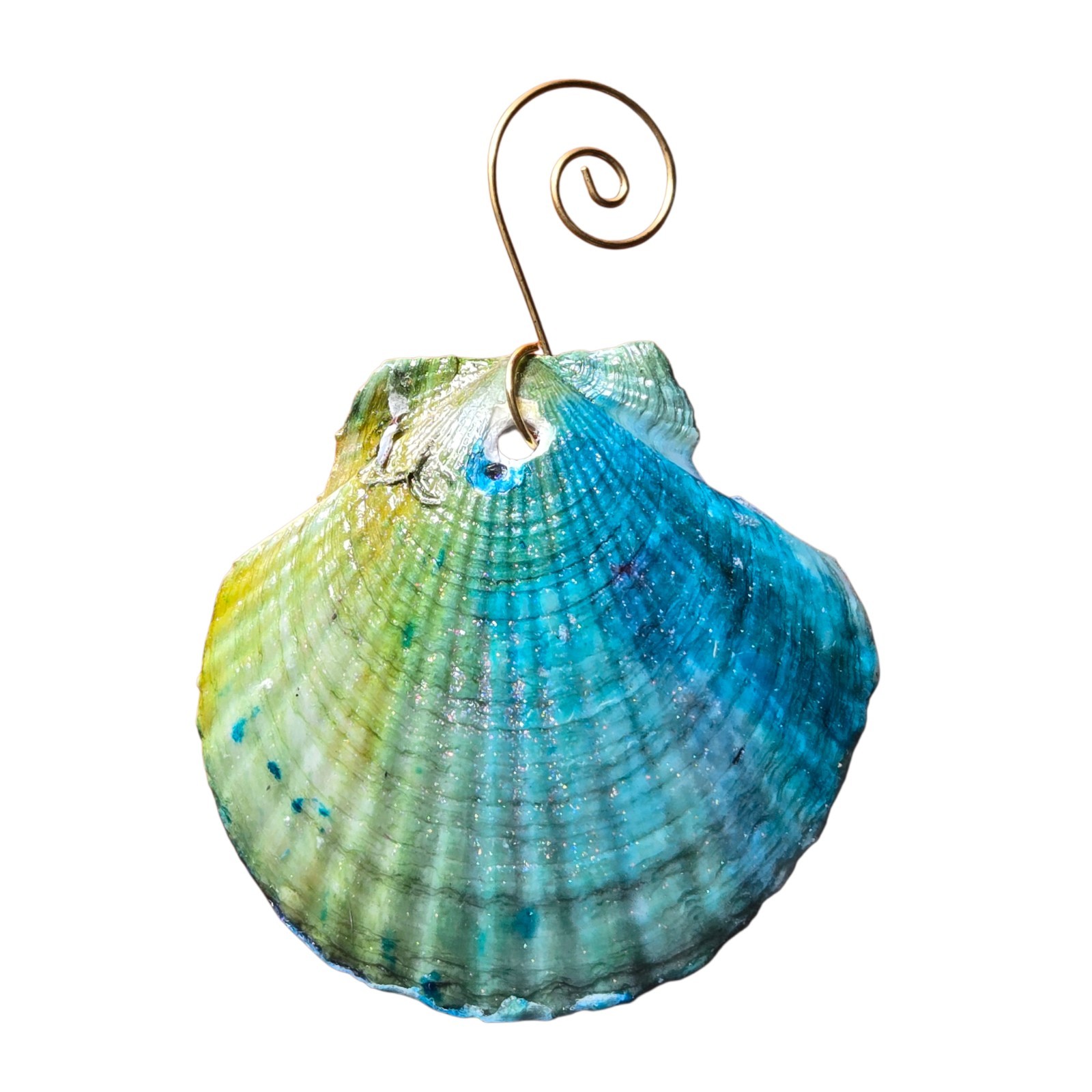 Handmade Alcohol Ink Seashell Decor Resin Sealed Starfish Coastal Boho Ornament gallery