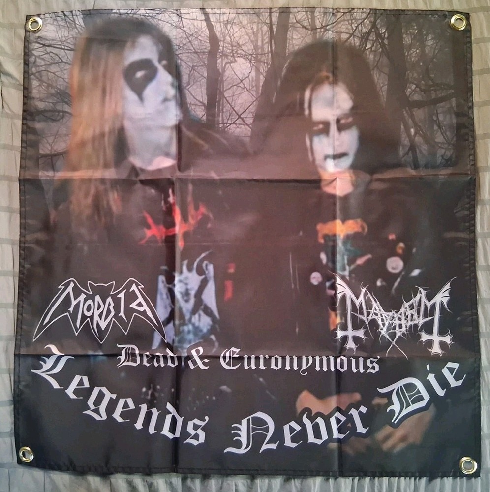 Mayhem Morbid Dead Euronymous Tribute 2x2ft Banner Flag Poster Black Metal