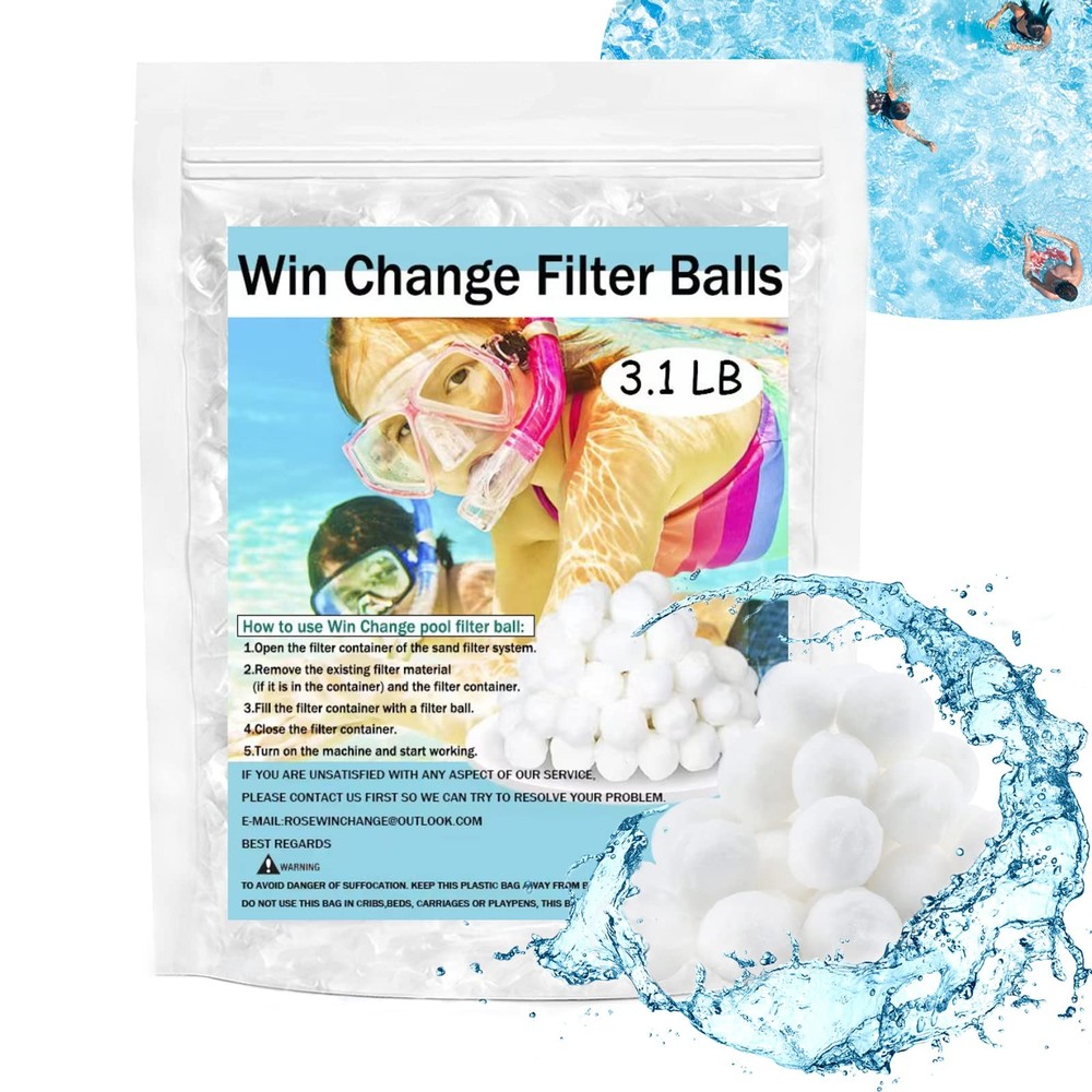3.1 LB Pool Filter Balls,Filter Balls for Sand Filter Pump for Above Ground P...