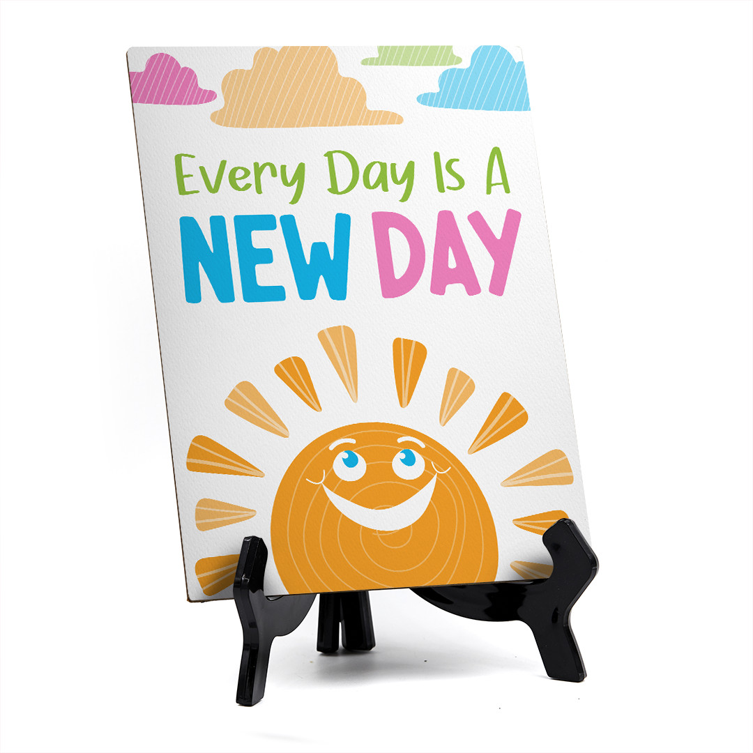 Every Day Is A New Day Table Sign with Acrylic Stand (6x8“) gallery