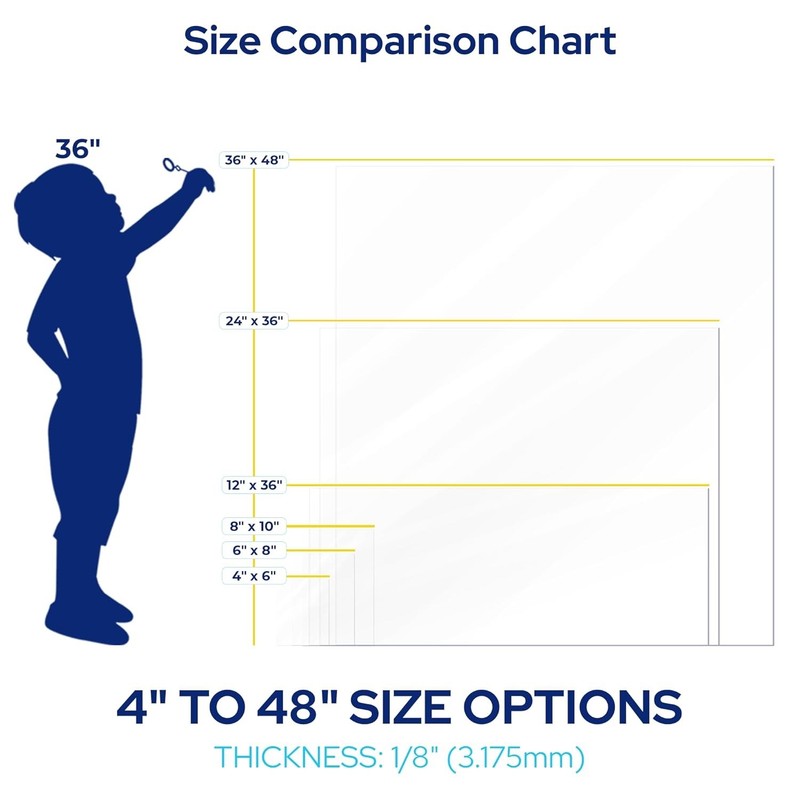 KASTLITE 1/8" Thick Cut to Size Clear Acrylic Plexiglass Sheets gallery