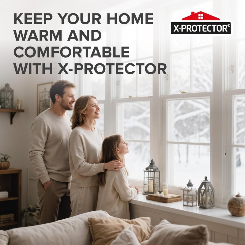 Window Insulation for Winter,9 Pack 42in x 62in,Clear Window Insulation Kit,Th.. gallery