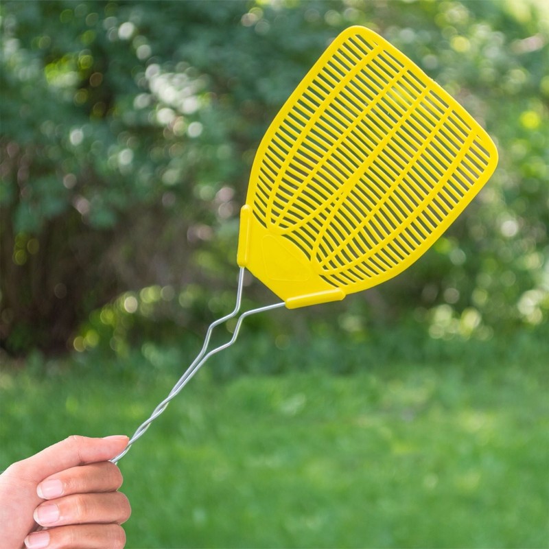 (3 pack) Enoz Fly Swatter, Wire Handled Plastic Fly Swatter, Assorted Colors gallery