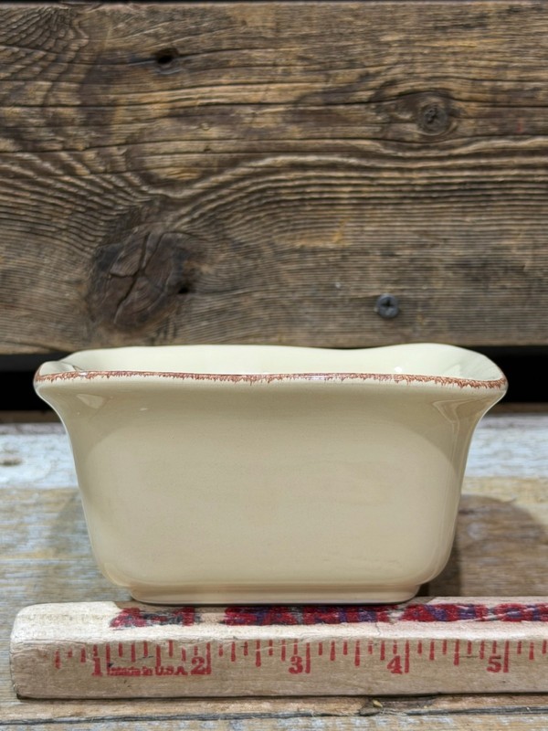 Host Collection, Tastefully Simple, Square Dip Bowl, Almond gallery