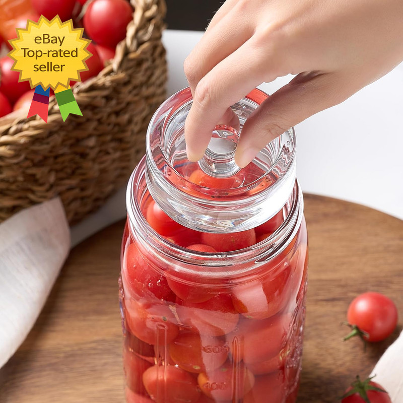 4-Pack of Fermentation Glass Weights with Easy Grip Handle for Great Wide Mouth gallery