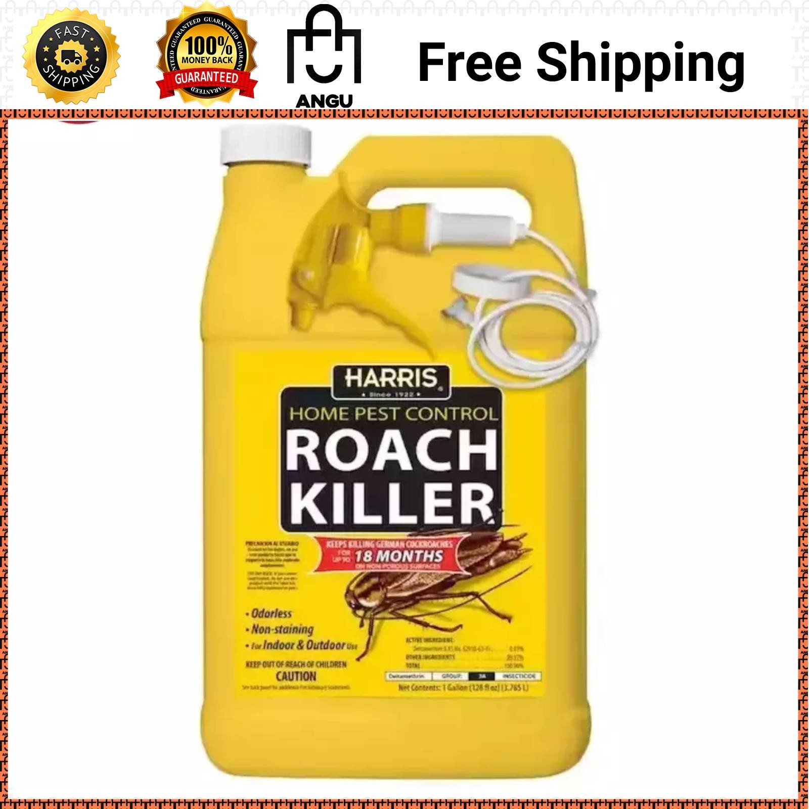 1 Gal. Roach Killer Spray , Included sprayer for easy application 128 fl oz. gallery