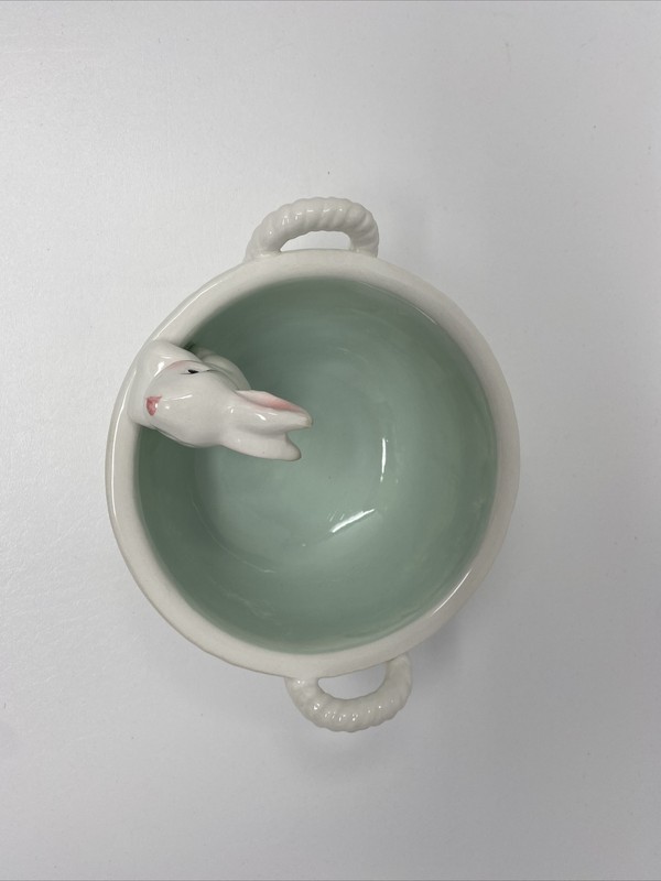 Hopper's Lane Bunny 6x3in Ceramic Candy Bowl BB02B50005 gallery