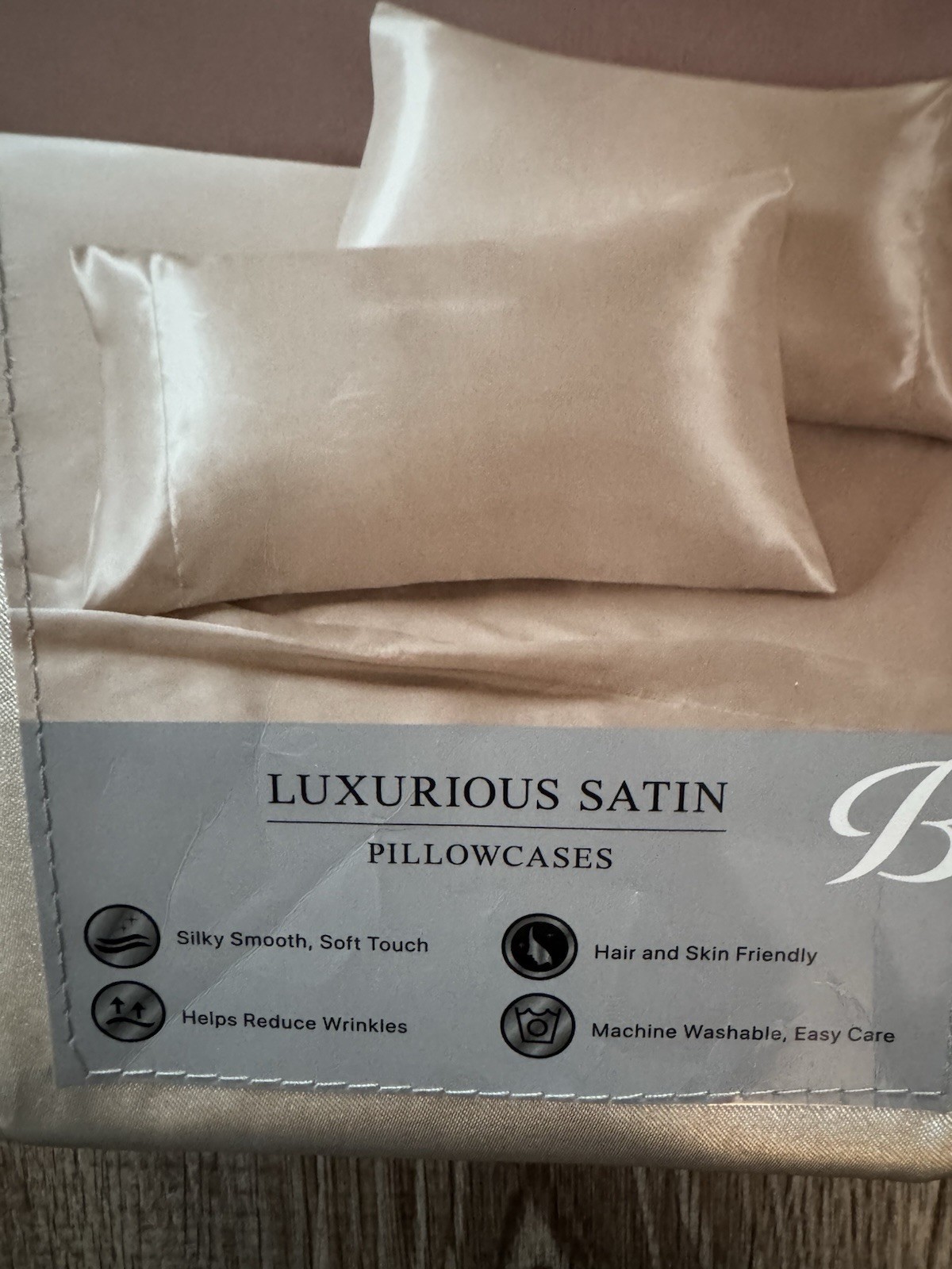 (2 Pack) Beautyrest Standard Luxurious Satin Silk Pillowcase Soft Bedding Pillow gallery