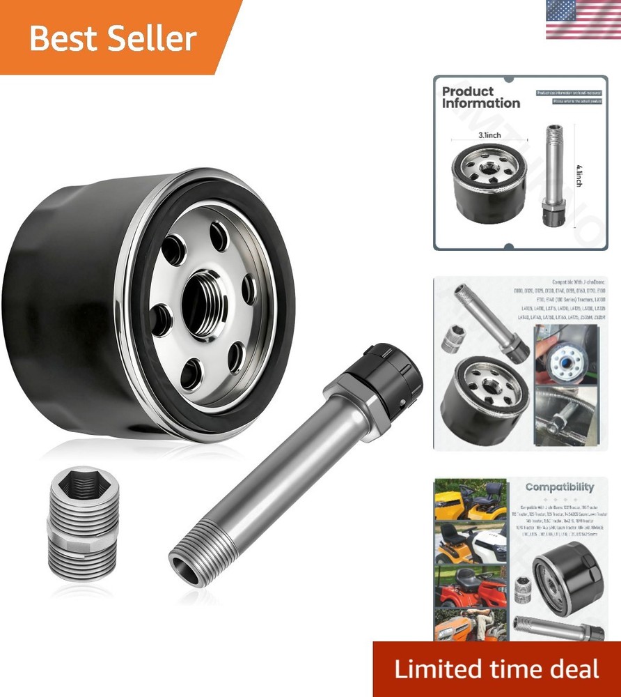 3-Piece Easy Change Conversion Kit for John Deere Tractors – Oil Filter & More