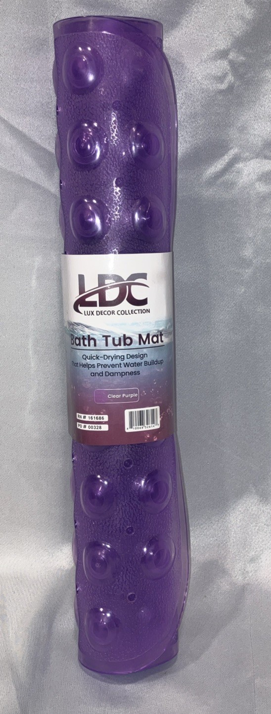 Lux Decor Collection brand purple bath mat. Quick dry design. BRAND NEW gallery