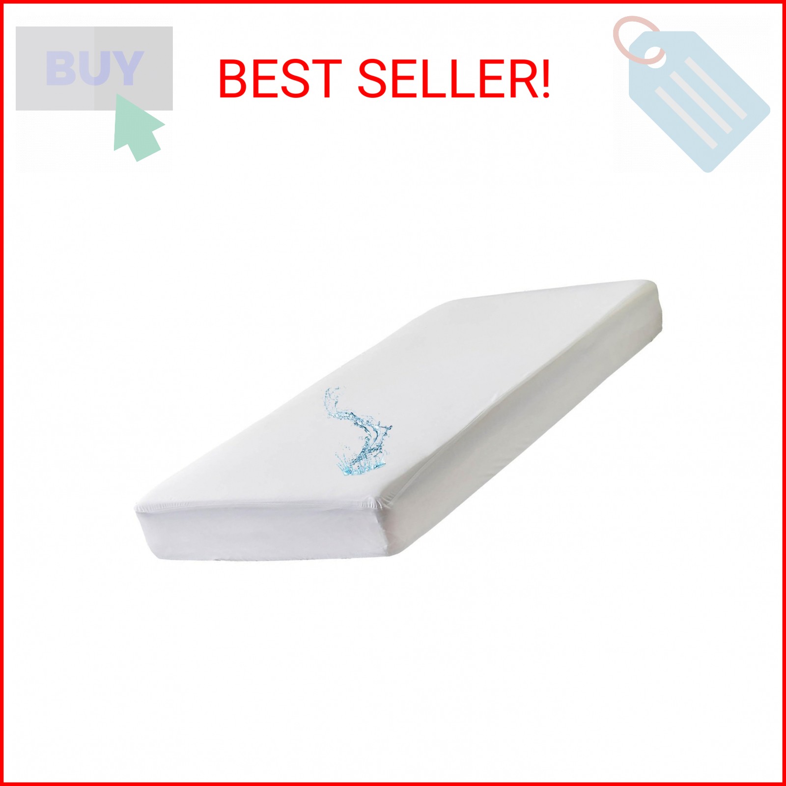 Kingnex Waterproof RV Bunk Mattress Protector for Narrow Twin 30x75 Bed Calssic gallery
