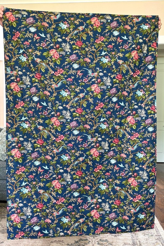 Traditional Style Throw Quilt Patchwork Flowers and Birds, Handmade Cotton gallery