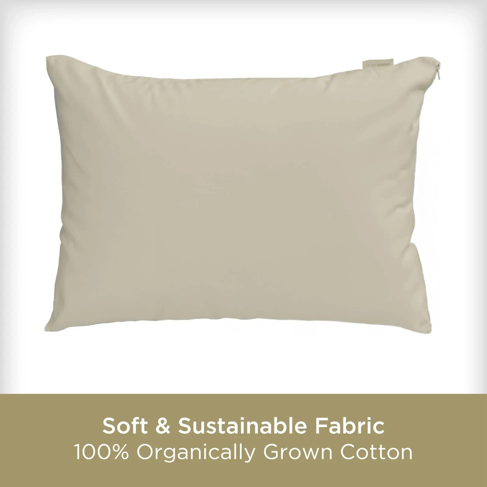 AllerEase Organic Zippered Allergy Pillow Protector, 2-pack gallery