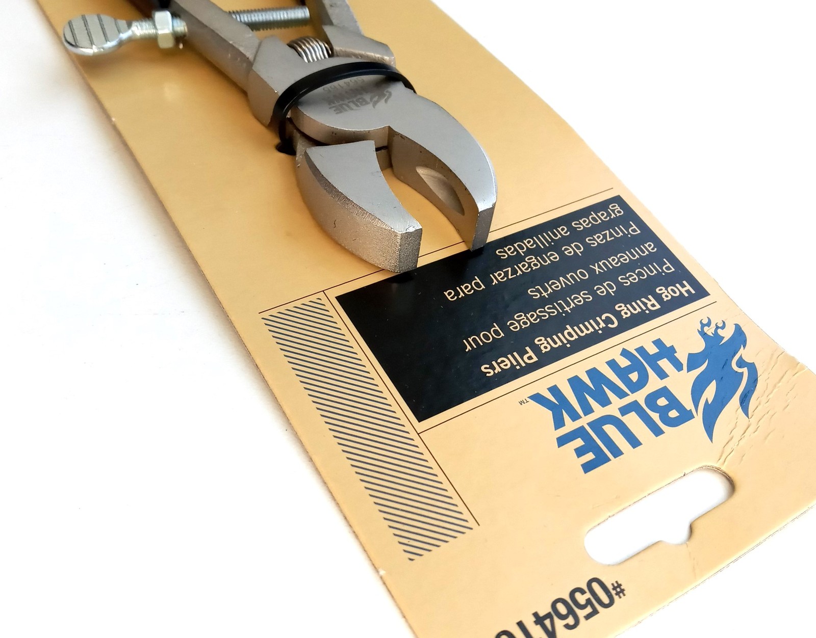 Blue Hawk Hog Ring Pliers 9.35" Gray/Steel Rubber Grips For Chain Link 05641565 gallery