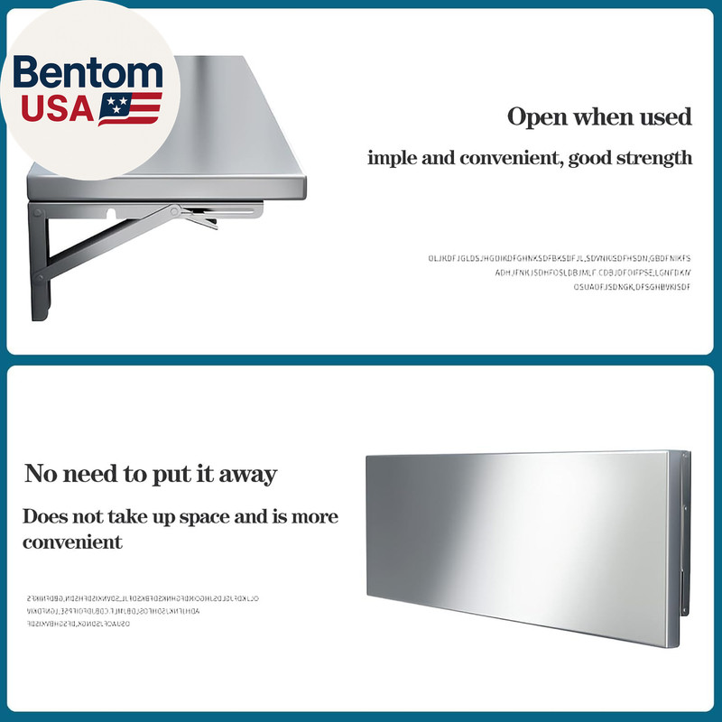 Wall Mounted Folding Table,304 Stainless Steel Wall Folding Desk,Floating Table gallery