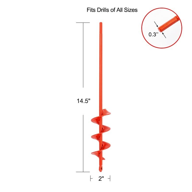 Auger Drill Bit For Garden Ground Earth Spiral Post Hole Digger Bulb Planting gallery